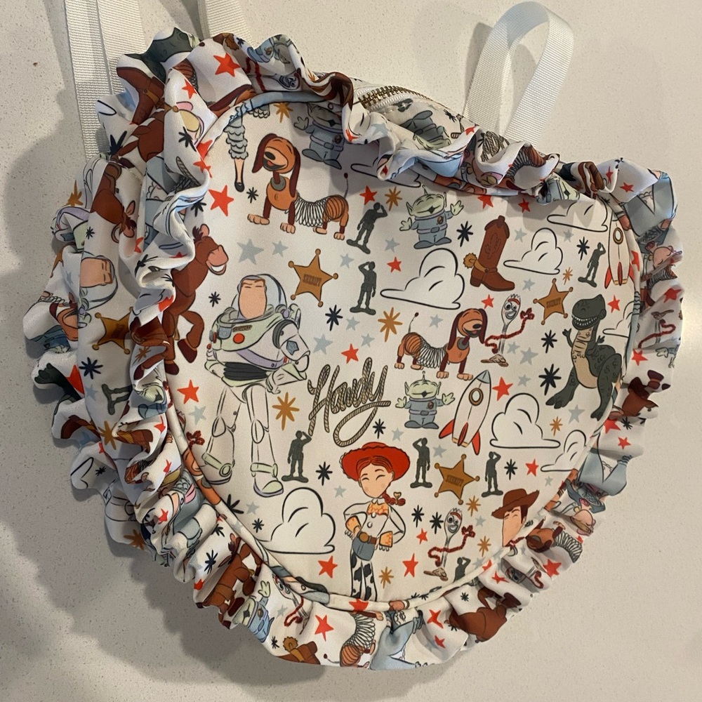 Heart Shaped Backpack with Toy Story Characters - White